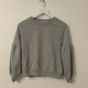 grey dressy sweatshirt from aerie